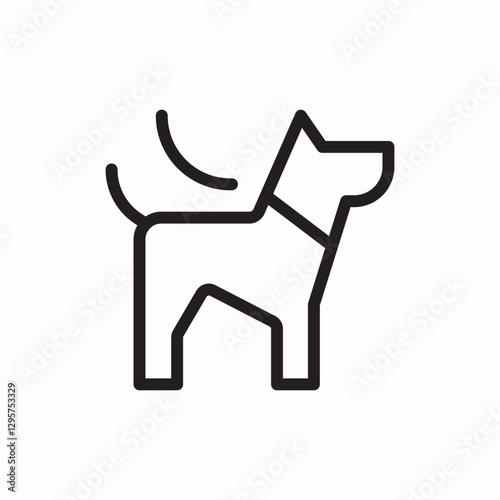 Dog pet animal icon vector sign