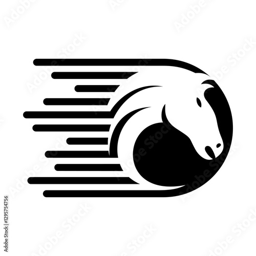 Horse Head Vector Logo Design Template