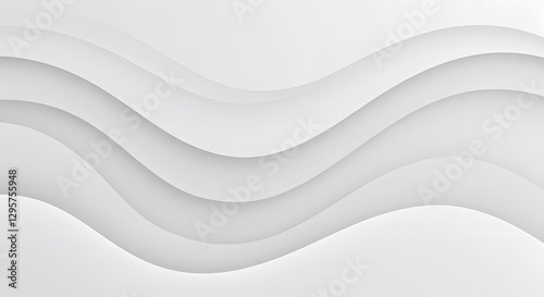 Wallpaper Mural Abstract White Wave Pattern: Serene Minimalist Design Torontodigital.ca