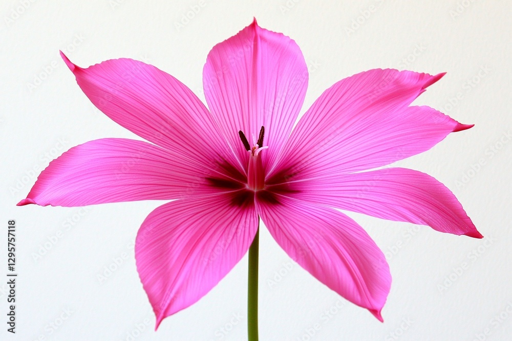 Fototapeta premium A vibrant pink flower with intricate petal details.