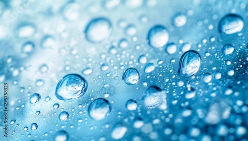 Wallpaper Mural Close-up of water droplets on a surface,  showing reflections and texture Torontodigital.ca