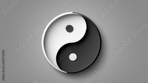  harmony of opposites represented in a minimalist design