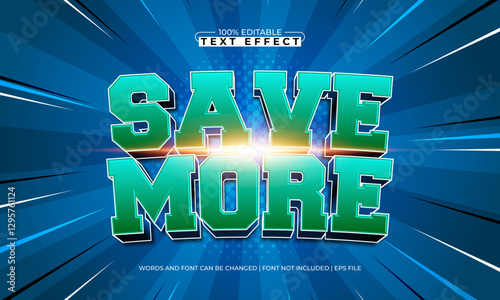 save more editable text effect with a price and promo text style