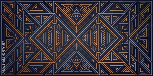 Vector art deco gold background, gatsby line geometric frame, vintage royal design. Elegant modern ornament.