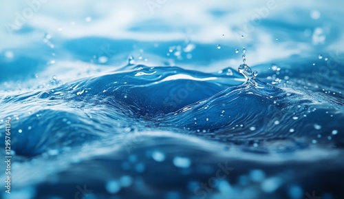 Close-up Water Splashing on Rippled Surface photo