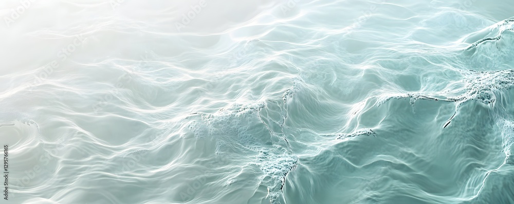Obraz premium Gentle waves ripple across the surface of turquoise water