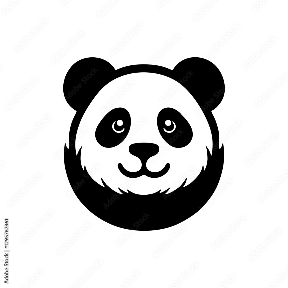 Obraz premium Cheerful Panda Silhouette