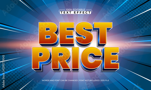 best price editable text effect with a price and promo text style