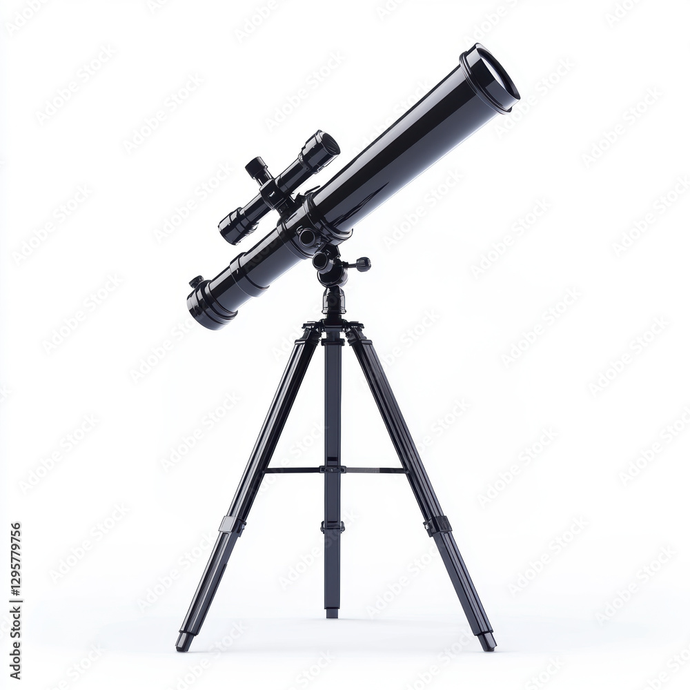 Sleek black telescope on tripod for astronomy enthusiasts Sleek black telescope on tripod for astronomy enthusiasts