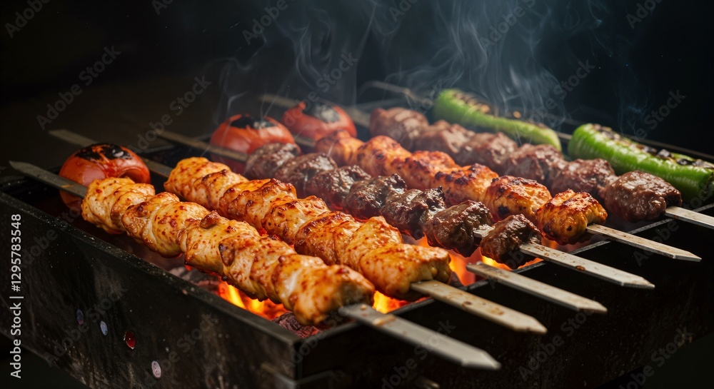 Turkish Shis Kebap - Assorted Chicken and Meat Grill Skewers Turkish Shis Kebap - Assorted Chicken and Meat Grill Skewers