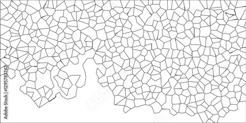 Crystal Voronoi Diagram Background for Website, Fabric Print. Seamless pattern vintage background. Retro tiles broken glass isolated crystalize terrazzo vintage vector. Cement kitchen decor