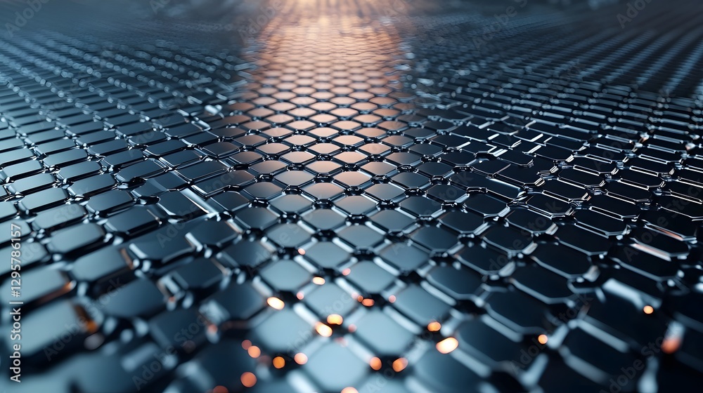 Obraz premium Intricate and Reflective Polished Metal Surface Texture with Seamless Finish after Welding Industrial Process
