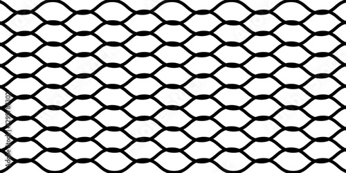 Black chrome Steel Grating seamless structure. Mesh geometric isolated on white background