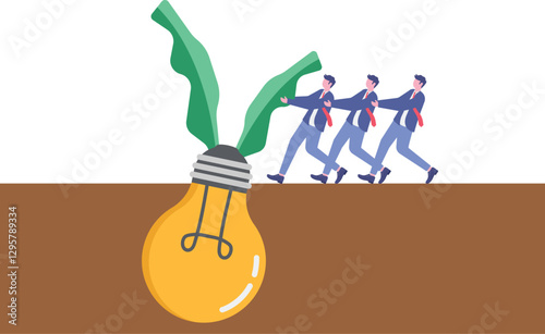 Social media illustration, business concept, web design

