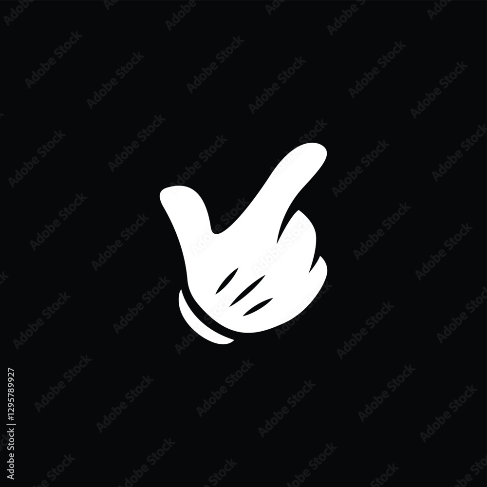 Obraz premium Pointing Hand Cartoon