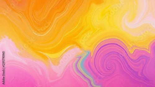 Colorful Abstract Waves with Bright Energy and Flowing Motion