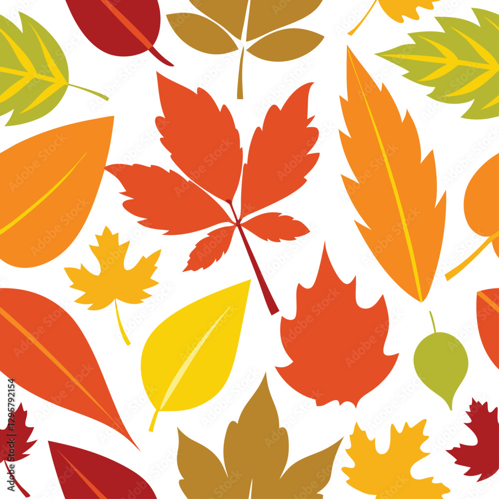 Obraz premium autumn leaves seamless pattern