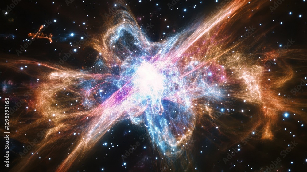 custom made wallpaper toronto digitalColorful Cosmic Explosion in Outer Space with Nebula and Stars