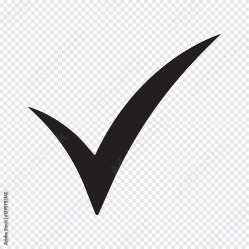 Checkmark Icon Vector Logo template. Check list button icon. Check mark in round sign. Check mark icon vector design. Black tick check mark icon vector. Check mark icon vector.