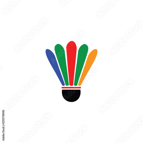 Minimalist badminton logo with a combination of wa
