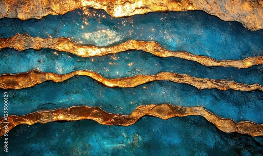 Blue and gold layered abstract background texture, design element Blue and gold layered abstract background texture, design element