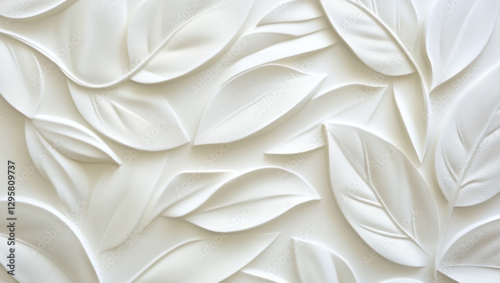 Abstract white leaf pattern wall decor Abstract white leaf pattern wall decor
