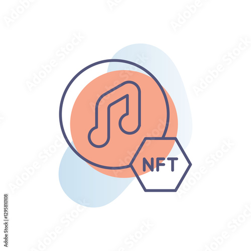 Nft Music Vector icon