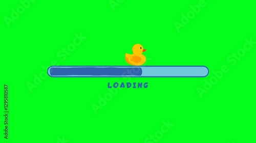 Game loading animation, ducks and water flow