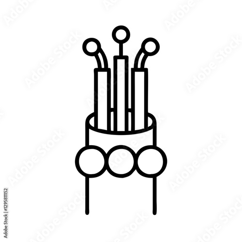 fiber optic cable icon, fiber optic cable line art - simple line art of fiber optic cable, perfect for fiber optic cable logos and icons