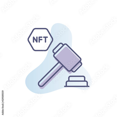 Nft Auction Vector icon