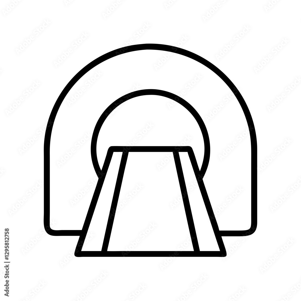 tunnel icon, tunnel line art - simple line art of tunnel, perfect for tunnel logos and icons tunnel icon, tunnel line art - simple line art of tunnel, perfect for tunnel logos and icons