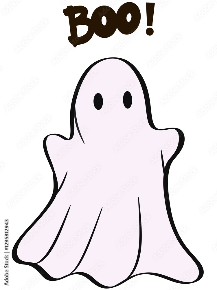 Vector illustration of scary gosh. Suitable on Halloween party Vector illustration of scary gosh. Suitable on Halloween party