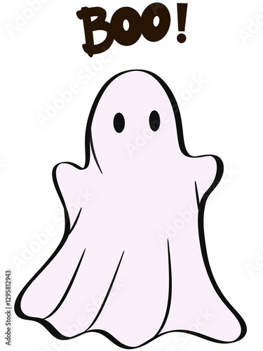 Vector illustration of scary gosh. Suitable on Halloween party 