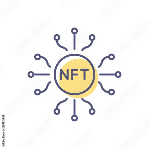 Digital Token Vector icon