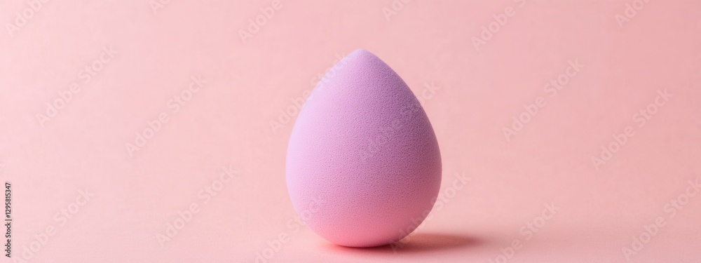 Fototapeta premium Soft Pink Beauty Sponge on a Pastel Pink Background Ideal for Makeup Application and Cosmetic Design Concepts