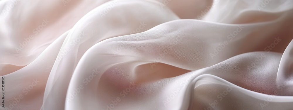 Fototapeta premium Soft and Flowing Fabric Texture in Light Pink Shade for Elegant Fashion or Textile Backgrounds