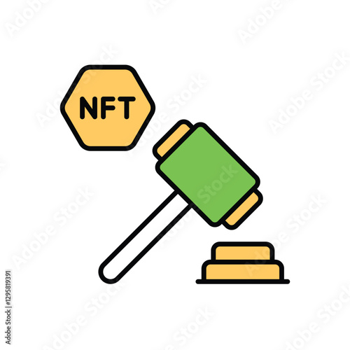 Nft Auction Vector icon