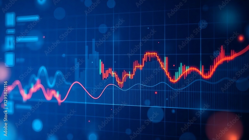 Stock market graph resembling a heartbeat monitor Stock market graph resembling a heartbeat monitor