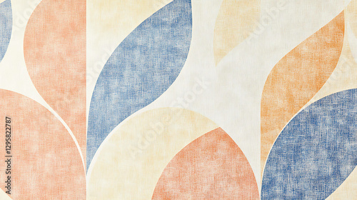 Geometric abstract pattern in pastel tones with a minimalist design