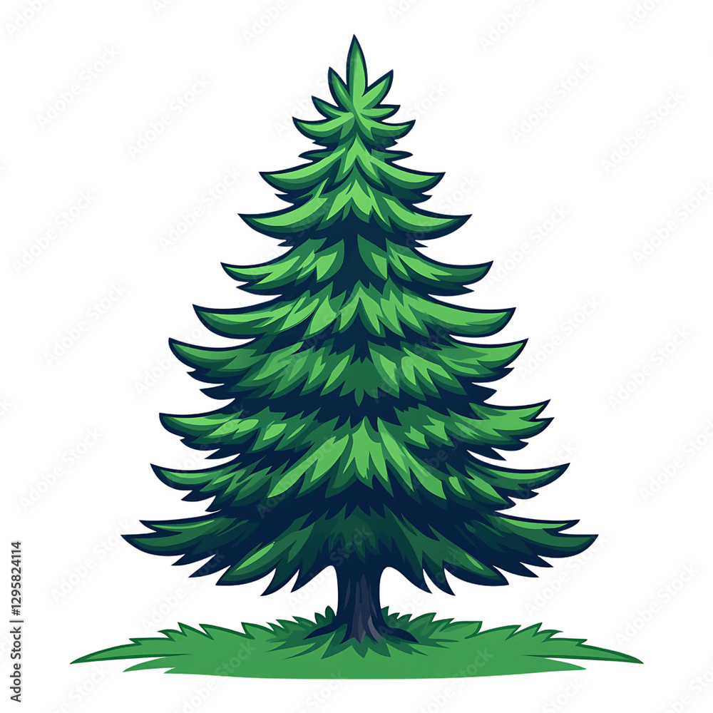 Obraz premium High-quality PNG of a lush green tree isolated on a white background. Perfect for graphic design, presentations, landscaping projects, eco-friendly themes, and digital artwork