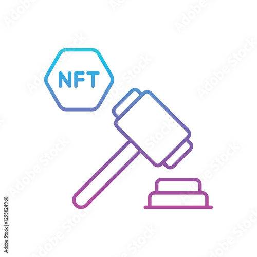Nft Auction Vector icon