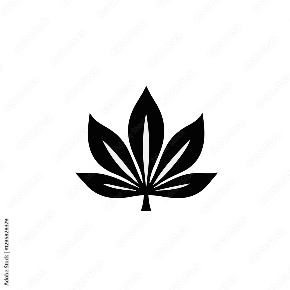 Simple flat 2D illustration of a cannabis leaf isolated on a white background, vector 2D design, icon, flat 2d illustration art, flat icon, vector illustration, logo icon Simple flat 2D illustration of a cannabis leaf isolated on a white background, vector 2D design, icon, flat 2d illustration art, flat icon, vector illustration, logo icon