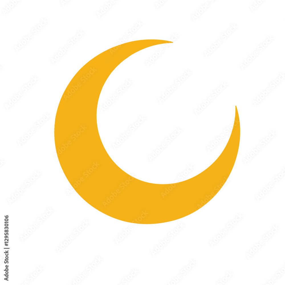 Simple flat 2D icon orange crescent isolated on a transparent background, vector, flat design, animation design, vector, flat design, animation design, simple flat 2D icon clipart Simple flat 2D icon orange crescent isolated on a transparent background, vector, flat design, animation design, vector, flat design, animation design, simple flat 2D icon clipart