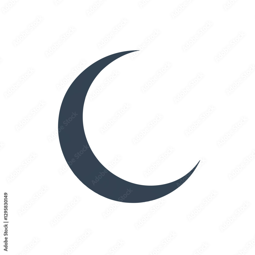 Simple flat 2D icon crescent isolated on a transparent background, vector, flat design, animation design, vector, flat design, animation design, simple flat 2D icon clipart Simple flat 2D icon crescent isolated on a transparent background, vector, flat design, animation design, vector, flat design, animation design, simple flat 2D icon clipart