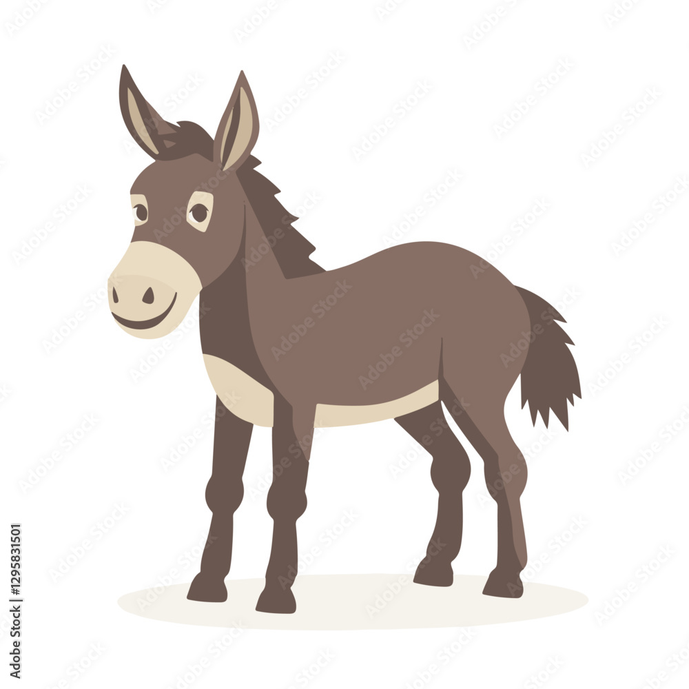 A Simple flat 2D icon donkey isolated on background, vector, flat design, animation design, vector, flat design, animation, minimalist, clipart sea animals A Simple flat 2D icon donkey isolated on background, vector, flat design, animation design, vector, flat design, animation, minimalist, clipart sea animals