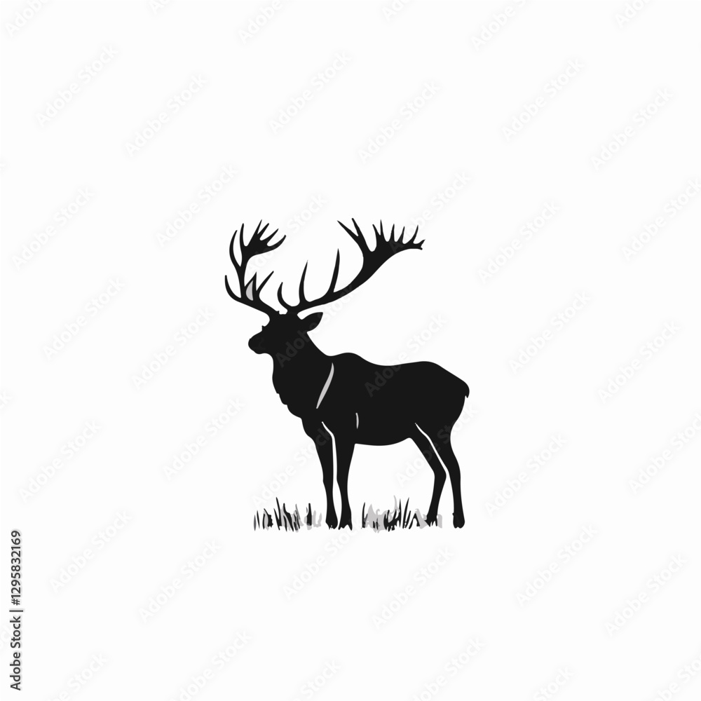 A Simple flat 2D icon elk isolated on background, vector, flat design, animation design, vector, flat design, animation, minimalist, clipart sea animals A Simple flat 2D icon elk isolated on background, vector, flat design, animation design, vector, flat design, animation, minimalist, clipart sea animals