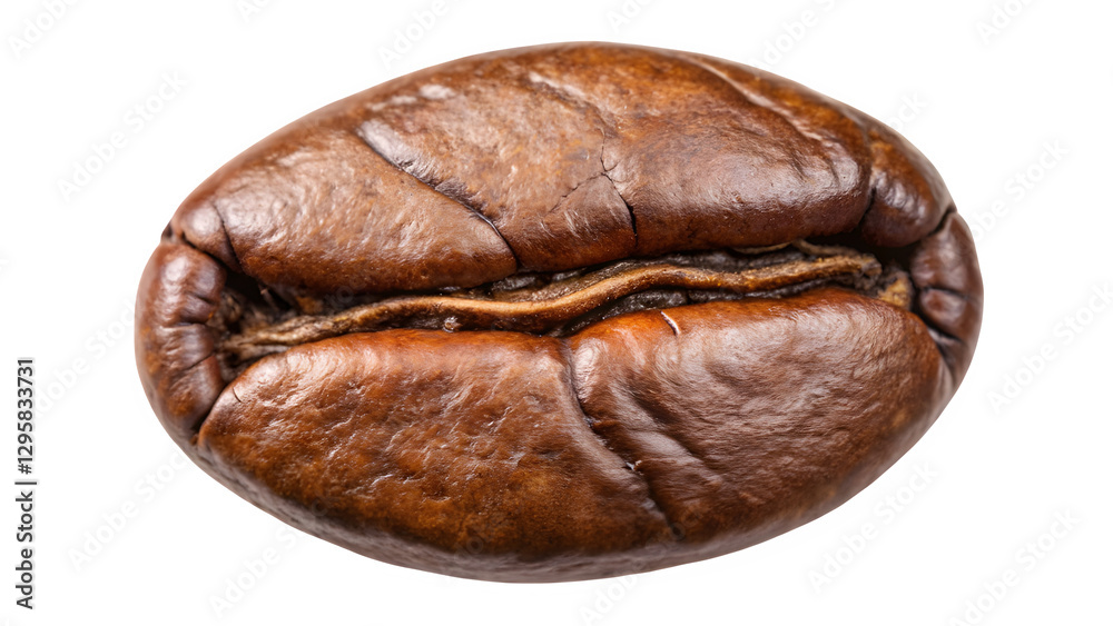 Coffee Bean Closeup – Transparent Background PNG Coffee Bean Closeup – Transparent Background PNG