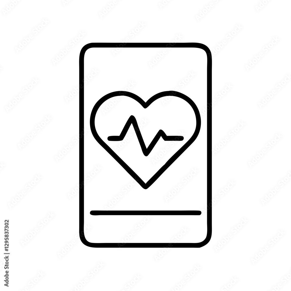 health app icon, health app line art - simple line art of health app, perfect for health app logos and icons health app icon, health app line art - simple line art of health app, perfect for health app logos and icons