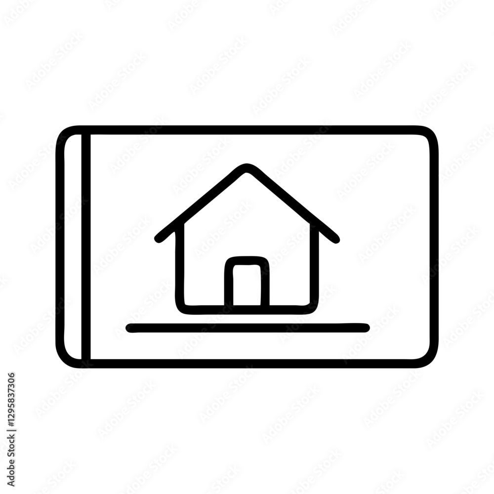 home screen icon, home screen line art - simple line art of home screen, perfect for home screen logos and icons home screen icon, home screen line art - simple line art of home screen, perfect for home screen logos and icons