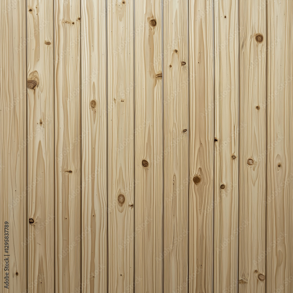 Fototapeta premium Light wood paneling, vertical grain, natural texture